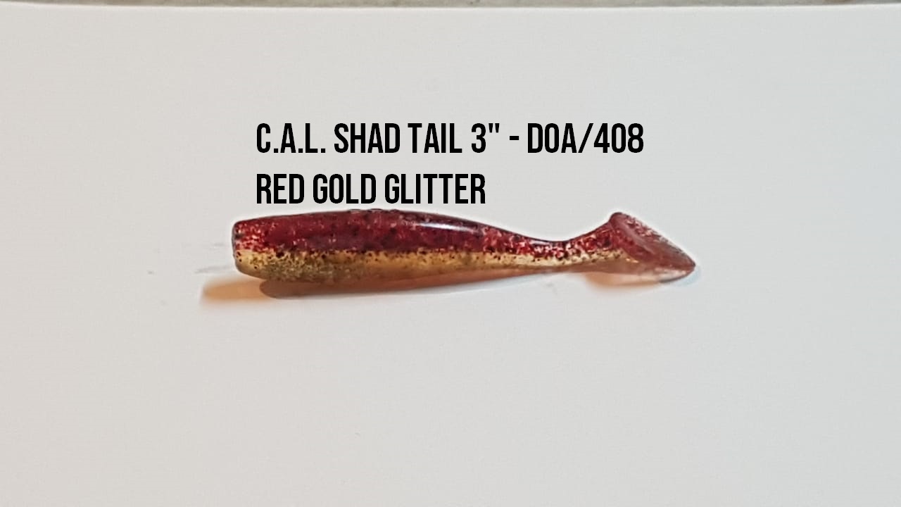 Cal Shad Tail 3 Doa408 Red Gold Glitter Espaço Pesca