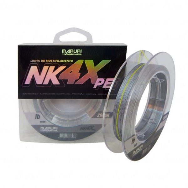 Linha Multifilamento NK 4X - Maruri by Nakamura - PE 200m - 39 Lb